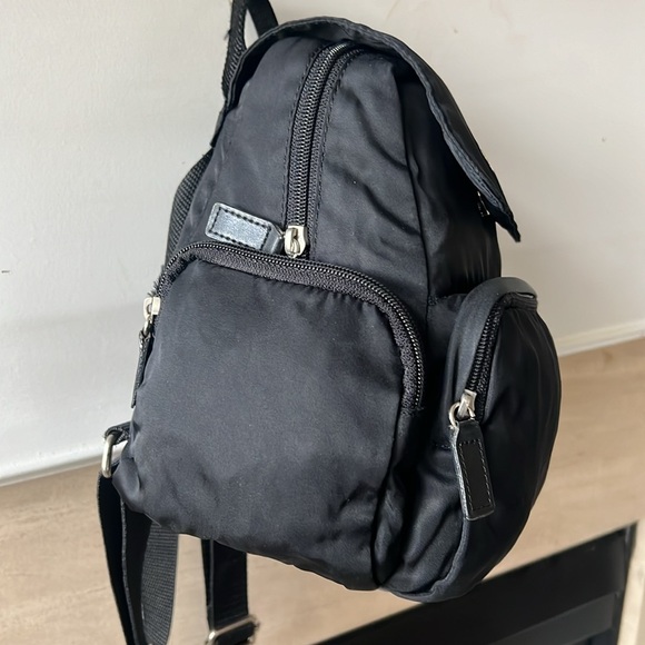 Small Bebe Black Nylon Backpack - Picture 3 of 6